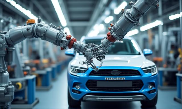 自動化された自動車製造ライン